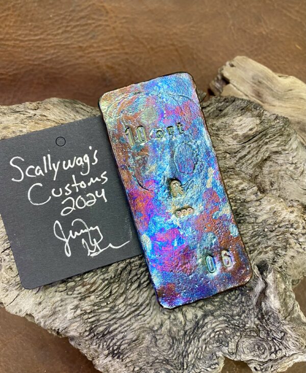 "NEBULA" SCALLYWAG'S PREMIUM HAND POURED 10 ozt .999 FINE SILVER BAR SERIAL # 06  WEBINAR - Image 2