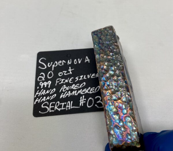 "SUPERNOVA" SCALLYWAG'S PREMIUM HAND POURED 20 ozt .999 FINE SILVER BAR SERIAL # 03 WEBINAR  WEBINAR - Image 4