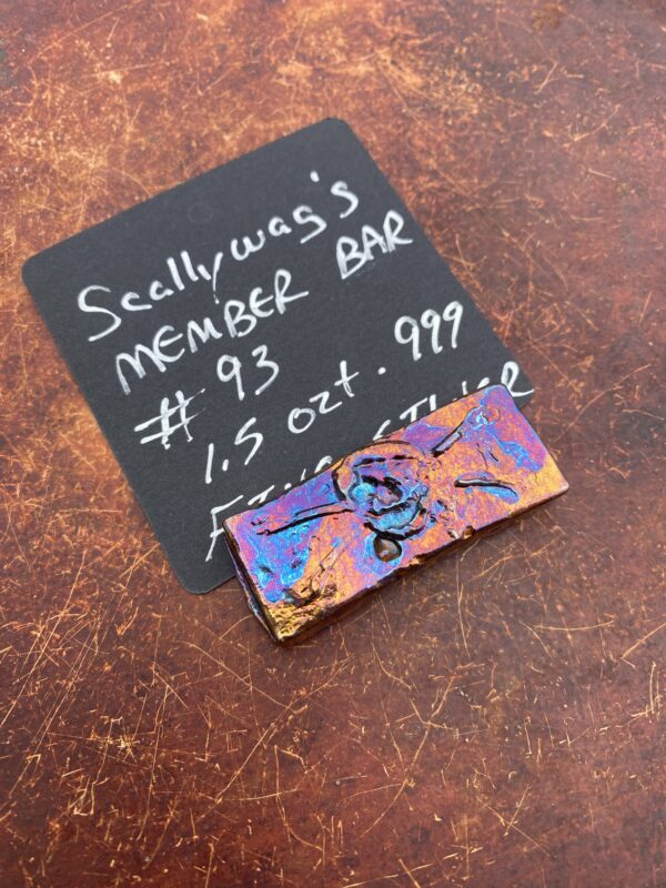 SCALLYWAG'S HAND POURED MEMBERS BAR SERIAL # 93 WEBINAR