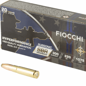 200 ROUNDS FIOCCHI HYPER SUBSONIC SBR ENHANCED 300BLK 220GR WEBINAR