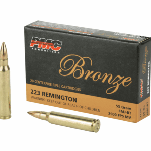 500 ROUNDS PMC BRONZE .223 REM 55 GRAIN FMJ  WEBINAR